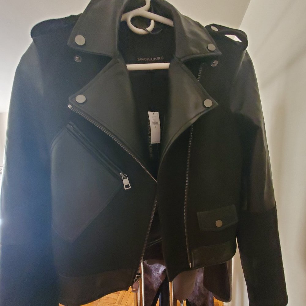 Suede vegan leather BR jacket